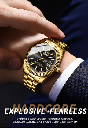BINBOND B7012 Mens Fashion Business Sports Quartz Watch 30M Waterproof Luminous Classic Calendar Creative Clock Mens Wristwatch