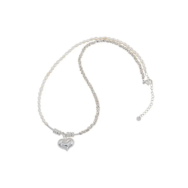 Popular 925 Sterling Silver Fashion Pearl Necklace For Women Fine Jewelry Wedding Party Birthday Gift