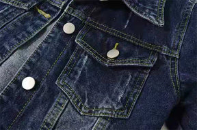 2024 New Women Spring Autumn Denim Jacket Tops Pink Color Solid Short Multicolor Feminino Three Quarter Sleeve Jean Jacket