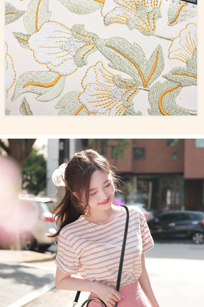 New Women's bags 2025 fashion trend design stripe hit color handbag shoulder bag messenger bag Korean style bag