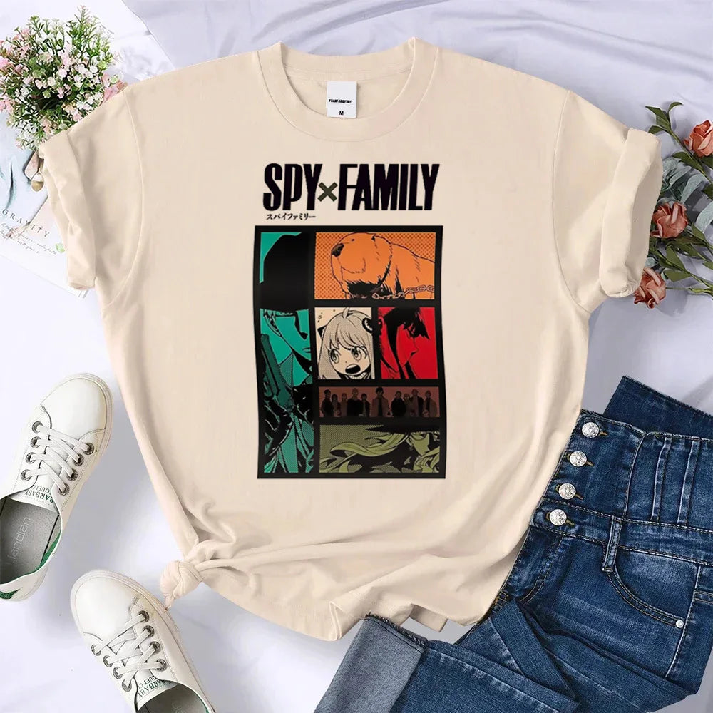 Anya tshirt women Japanese graphic tee t shirt female harajuku clothing