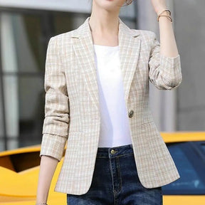 Women Spring Coat Turn-down Collar Outerwear Warm Casual Lady Spring Blazer   Women Blazer  for Work