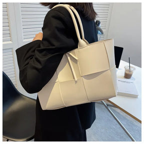 Large Weave Tote Bags For Women Large Capacity Designer Luxury 2024 New Trendy Shopping Korean Version Handbag Retro Travel