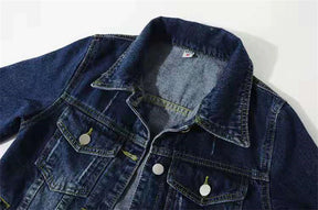 2024 New Women Spring Autumn Denim Jacket Tops Pink Color Solid Short Multicolor Feminino Three Quarter Sleeve Jean Jacket