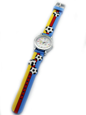 New Fashion Color Cartoon Football Students Children Watch Quartz Watch Sports Wrist Watch Kids Gift