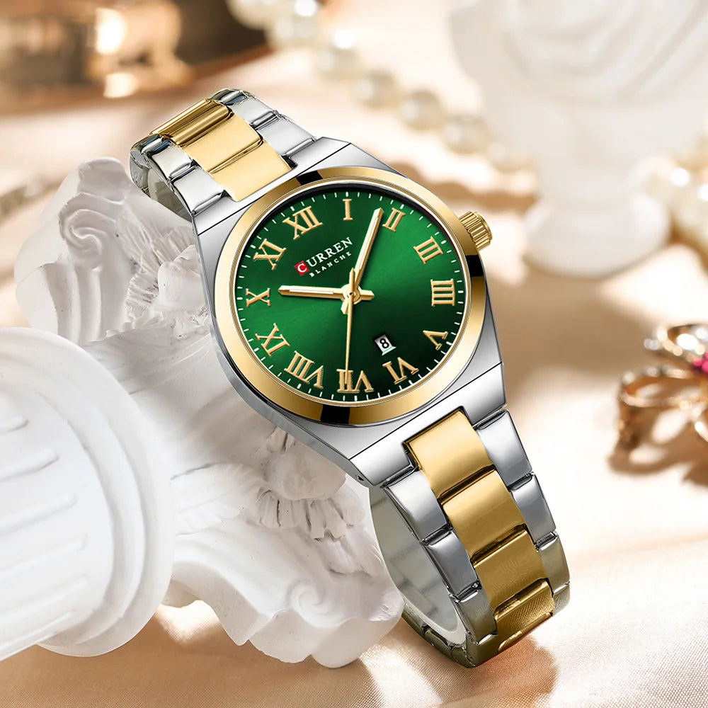 CURREN Women Watches Fashion Gold Stainless Stain Steel Ladies Watch Waterproof Quarzt Wristwatch Romatic Girlfriend Gift