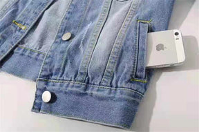 2024 New Women Spring Autumn Denim Jacket Tops Pink Color Solid Short Multicolor Feminino Three Quarter Sleeve Jean Jacket