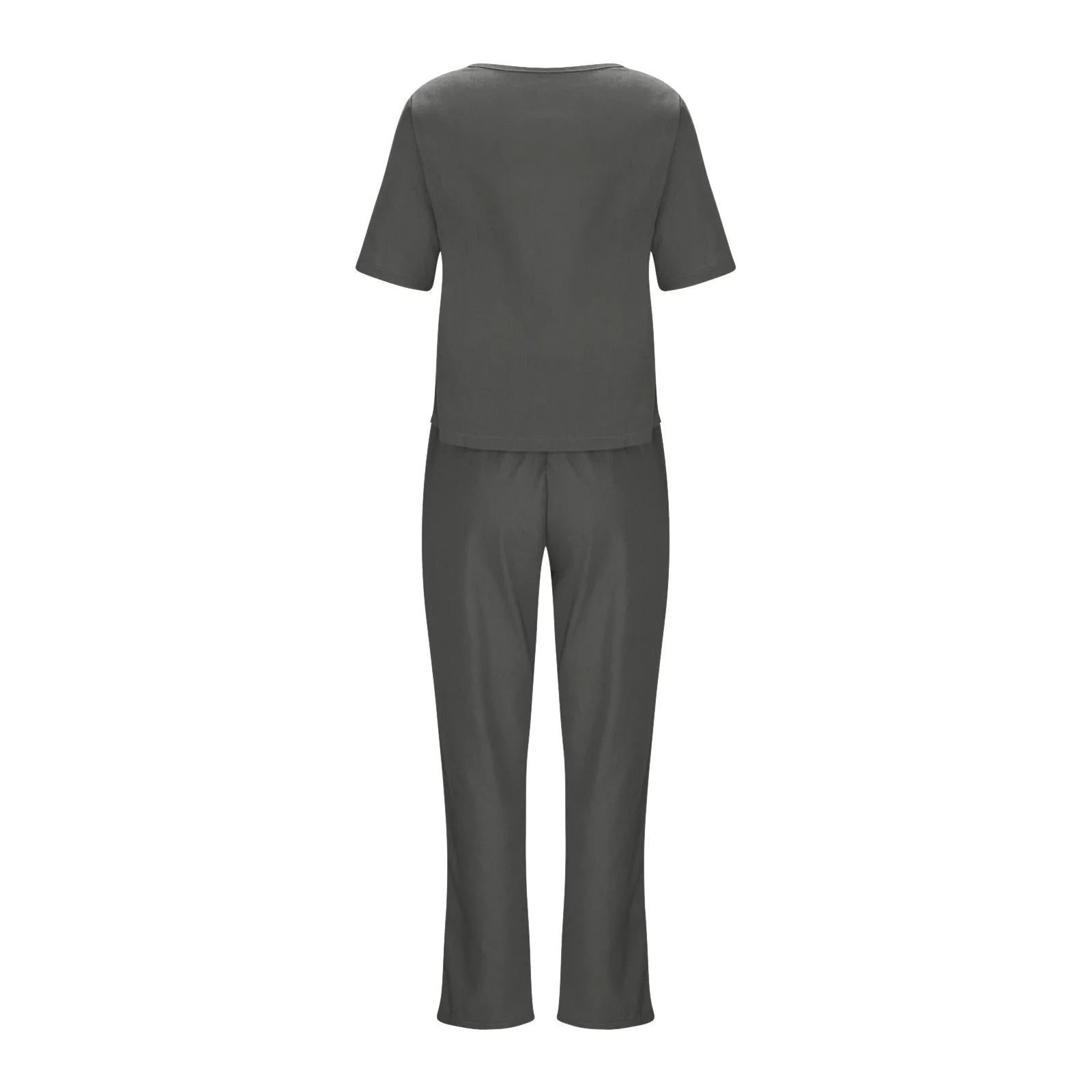 Women's Pullover Shirt And Pants Two-piece Set 2024 Women's Cotton And Linen Summer Suit Short Sleeved O-neck Outfit Pants