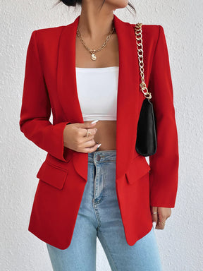Chic Rose Red Blazers for Women Spring 2023 Casual Coats Black Women's Jacket Suit Basic Slim Summer Blazer Women Jacket Office