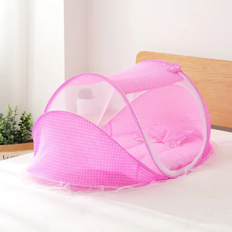 New Portable Crib Breathable Folding Newborns Care Bedding Set with Mosquito Net Basket Pillow Cotton Sleeping Cot Baby Nest Bed