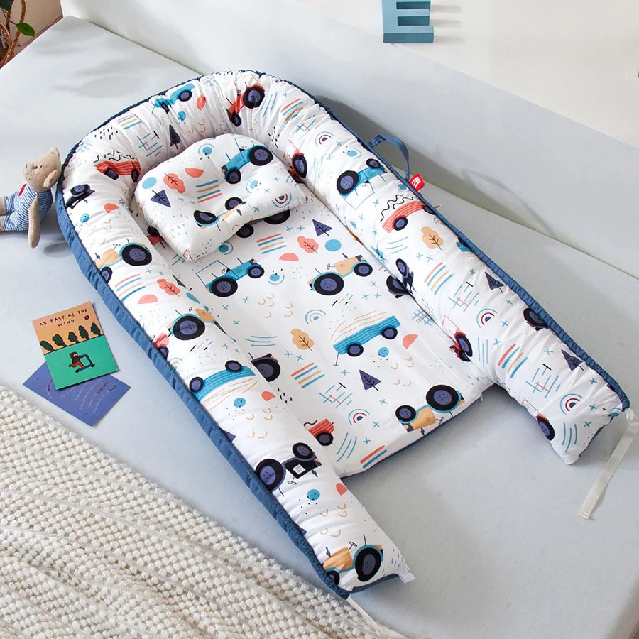Infant Newborn Baby Lounger Portable Baby Nest Bed for Girls Boys Cotton Crib Toddler Bed Baby Nursery Carrycot Co Sleeper Bed