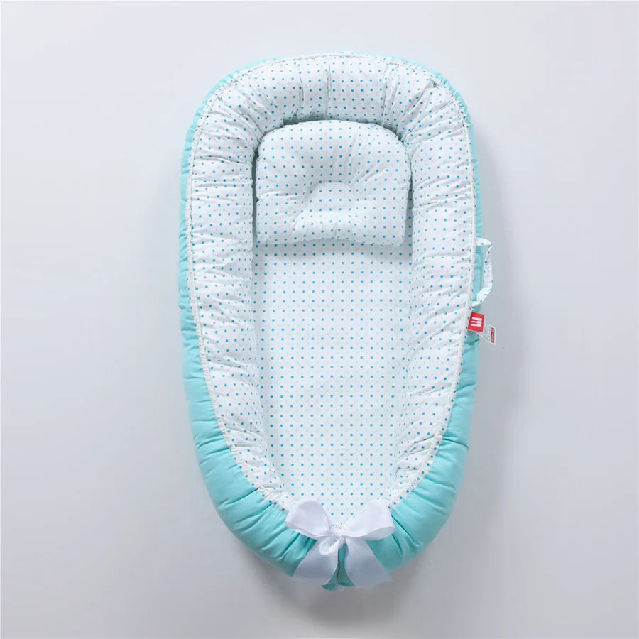 Infant Newborn Baby Lounger Portable Baby Nest Bed for Girls Boys Cotton Crib Toddler Bed Baby Nursery Carrycot Co Sleeper Bed