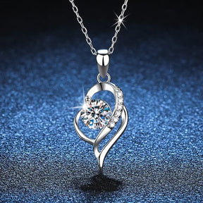 2023 Luxury GRA Certified 1 Carat Moissanite Pendant Necklace for Women Party 925 Sterling Silver Diamond Chain Necklaces