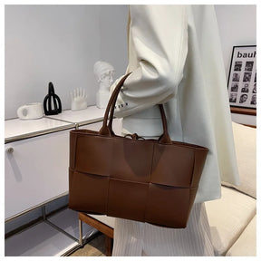 Large Weave Tote Bags For Women Large Capacity Designer Luxury 2024 New Trendy Shopping Korean Version Handbag Retro Travel