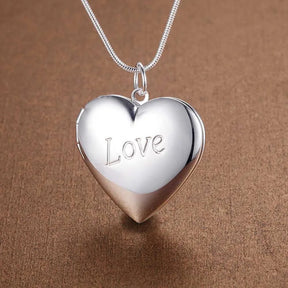 925 sterling Silver Heart photo frame Pendant Necklace For Women Luxury Fashion Party Wedding Accessories Jewelry Christmas Gift