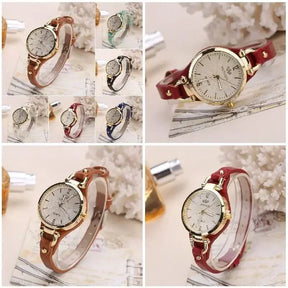Simple Women Watch Luxury Design Leather Watch Ladies Quartz Wristwatch Solid Color Fashion Women Gift Watch Relojes Para Mujer
