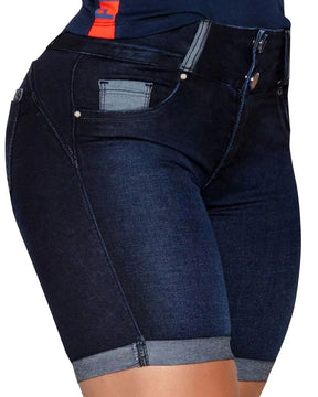 Women Jeans Sexy Sheath Shorts Washing Denim High Waist Slim Fit Zipper Fly Flat Spliced Summer Pockets Button Basics 2024