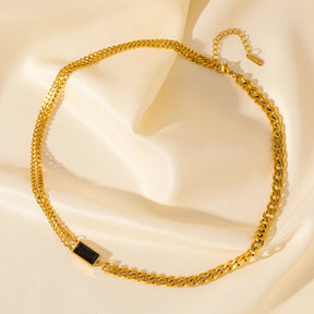 EILIECK 316L Stainless Steel Black Crystal Zircon Necklace Bracelet Earrings For Women New Trend Gift Waterproof Jewelry Set