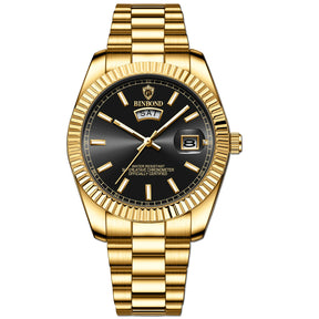 BINBOND B7012 Mens Fashion Business Sports Quartz Watch 30M Waterproof Luminous Classic Calendar Creative Clock Mens Wristwatch