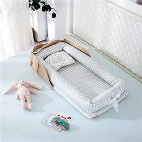 New Infant Cotton Cradle Crib Newborn Basket Bassinet Newborn Bed Portable Baby Nest for Boys Girls Travel Bag Cot Cushion Gift
