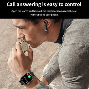 TWS 2 In 1 Smart Sports Watch Wireless Bluetooth Headset Calling Health Monitor Fitness Record Watches With Headset