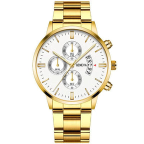 Leisure Business Fashion Men Black Stainless Steel Watch Luxury Calendar Quartz Wrist Watch Mens Business Watches for Man Clock