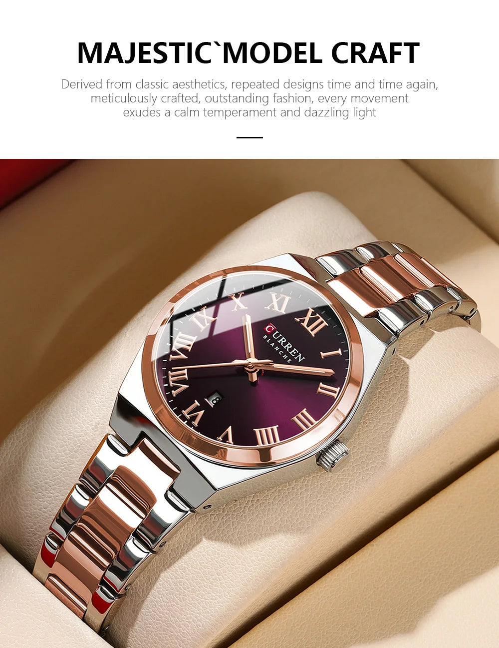 CURREN Women Watches Fashion Gold Stainless Stain Steel Ladies Watch Waterproof Quarzt Wristwatch Romatic Girlfriend Gift