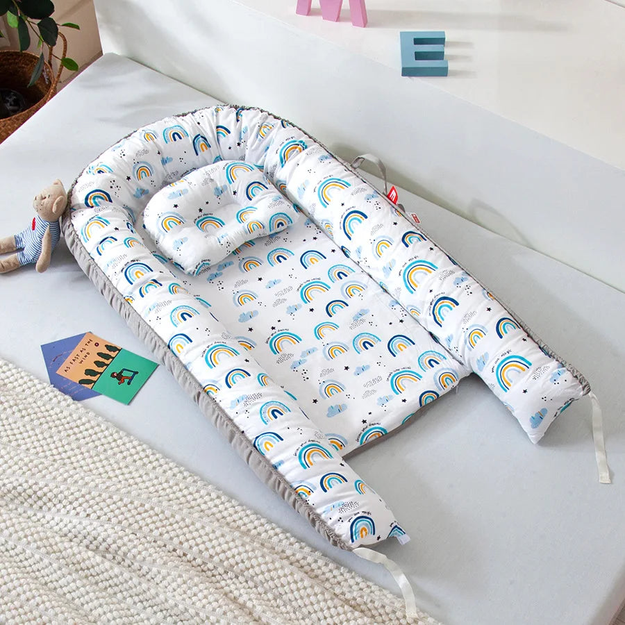 Infant Newborn Baby Lounger Portable Baby Nest Bed for Girls Boys Cotton Crib Toddler Bed Baby Nursery Carrycot Co Sleeper Bed