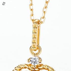 Japanese Style Vintage Red Garnet Heart Necklace 925 Sterling Silver Gold Tone Finish Chain Unique Minimalist Jewelry Gift