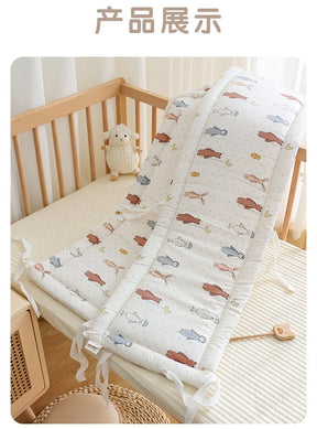Newborn Crib By Pure Cotton Breathable Anti-collision Cushion Soft Bag, One-piece Crib Is Surrounded By Children's Splicing Bed