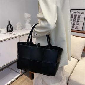 Large Weave Tote Bags For Women Large Capacity Designer Luxury 2024 New Trendy Shopping Korean Version Handbag Retro Travel