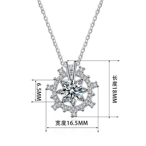 Luxurious Stars Moissanite Pendant Necklace for Women Wedding Bridal 100% S925 Sterling Silver Fine Jewelry 18k Gold Plated