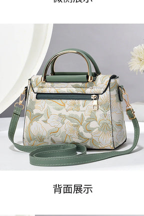New Women's bags 2025 fashion trend design stripe hit color handbag shoulder bag messenger bag Korean style bag