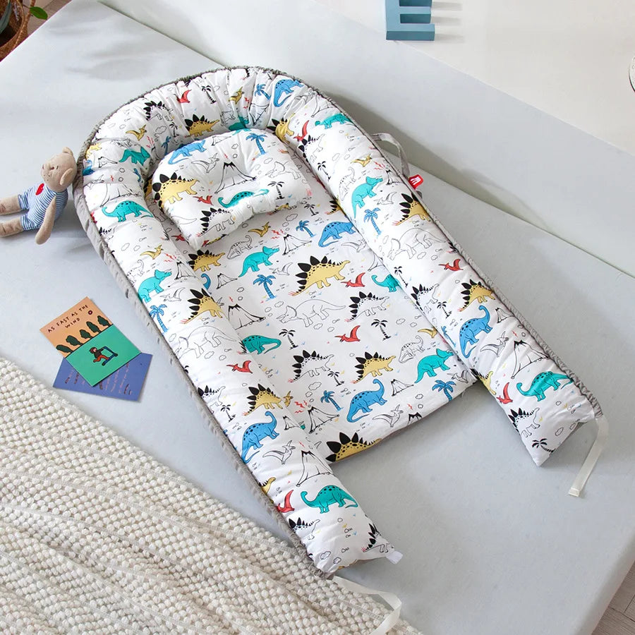 Infant Newborn Baby Lounger Portable Baby Nest Bed for Girls Boys Cotton Crib Toddler Bed Baby Nursery Carrycot Co Sleeper Bed