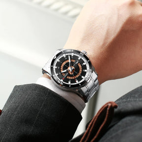 CURREN Watches for Men Fashion Business Mens Watches with Stainless Steel Strap Waterproof Quartz Watch for Men with Auto Date