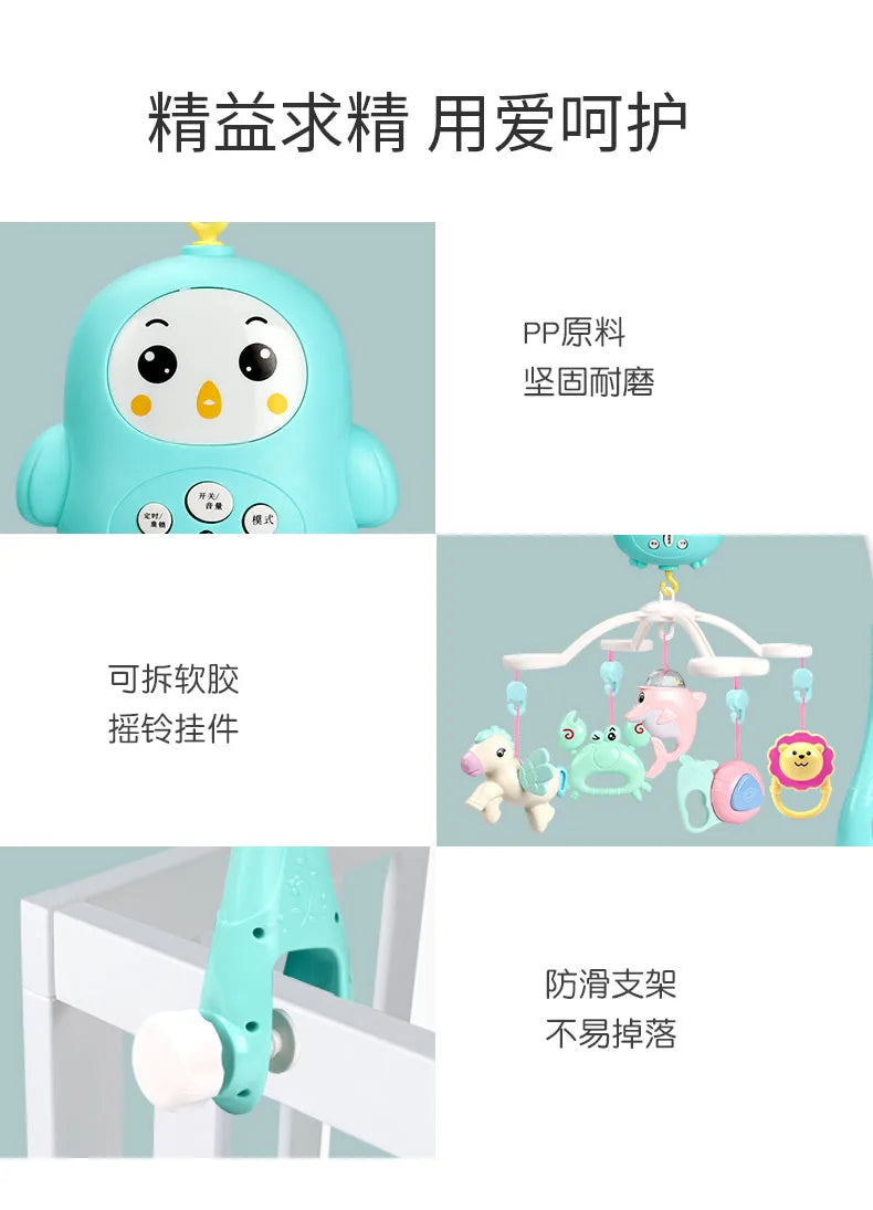 Baby Crib Mobiles Rattles Music Educational Toys Bed Bell Carousel For Cots Infant Baby Toy 0-12 Months For Newborns Toddler Toy