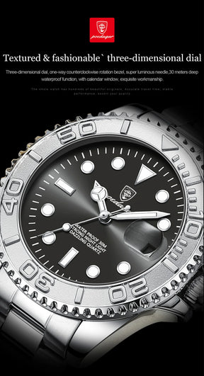 POEDAGAR Luxury Men Watch Business Quartz Man Clock Sports Waterproof Luminous Date Stainless Steel Men's Watches Male Reloj+box