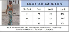 Women Sexy Print Bikini Patchwork Ruffles Long Dress Fashion Hollow Out Off Shoulder Slim Halter Vestido Lady New Beach Clubwear
