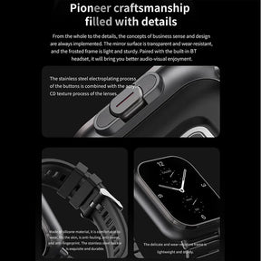 D8 Pro Smart Watch Large Screen With Earbuds TWS 2 In 1 Wireless Bluetooth Noise Earphones NFC Headset Music Sports Smartwatch