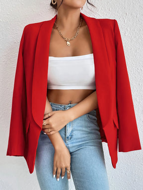 Chic Rose Red Blazers for Women Spring 2023 Casual Coats Black Women's Jacket Suit Basic Slim Summer Blazer Women Jacket Office