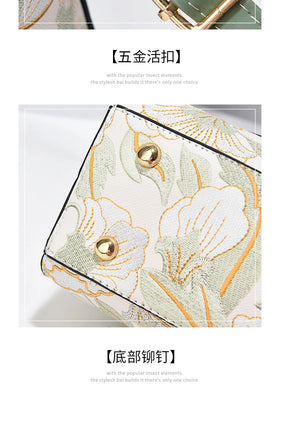 New Women's bags 2025 fashion trend design stripe hit color handbag shoulder bag messenger bag Korean style bag