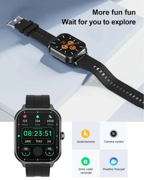 D8 Pro Smart Watch Large Screen With Earbuds TWS 2 In 1 Wireless Bluetooth Noise Earphones NFC Headset Music Sports Smartwatch