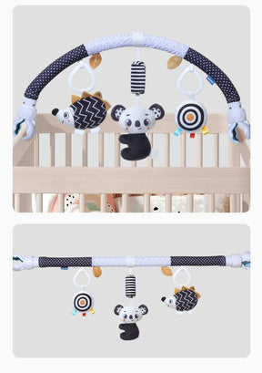 Infant Baby Stroller Arch Toy Play Bar Fun Newborns Sensory Activity Adjustable for Bouncers and Car Safe Seat Bed Hanging Toys