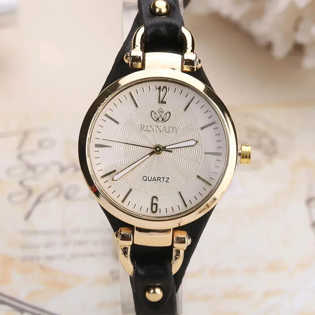 Simple Women Watch Luxury Design Leather Watch Ladies Quartz Wristwatch Solid Color Fashion Women Gift Watch Relojes Para Mujer