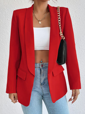 Chic Rose Red Blazers for Women Spring 2023 Casual Coats Black Women's Jacket Suit Basic Slim Summer Blazer Women Jacket Office