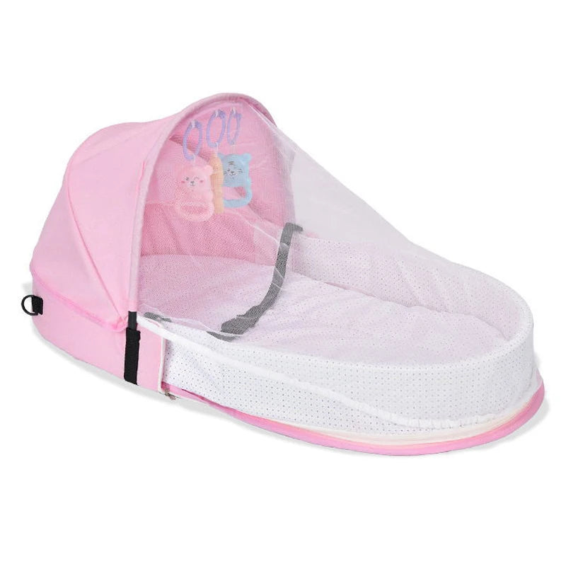Portable Baby Bed Infant Travel Crib Multi-function Bebe Bed Newborn Crib with Mosquito Net Baby Travel Cot Cribs for Baby Nest