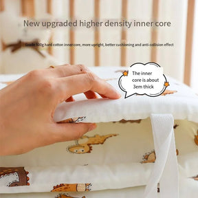 Newborn Crib By Pure Cotton Breathable Anti-collision Cushion Soft Bag, One-piece Crib Is Surrounded By Children's Splicing Bed