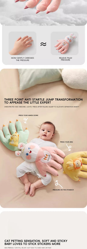 AIBEDILA Soothing Baby Sleep Aid Pillow Babies Soothing Palms Baby Sleep Aid Infant Calming Remote Control Hand Palms Toddler