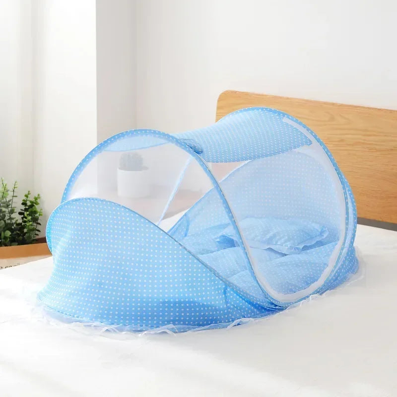 New Portable Crib Breathable Folding Newborns Care Bedding Set with Mosquito Net Basket Pillow Cotton Sleeping Cot Baby Nest Bed
