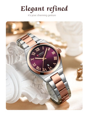 CURREN Women Watches Fashion Gold Stainless Stain Steel Ladies Watch Waterproof Quarzt Wristwatch Romatic Girlfriend Gift